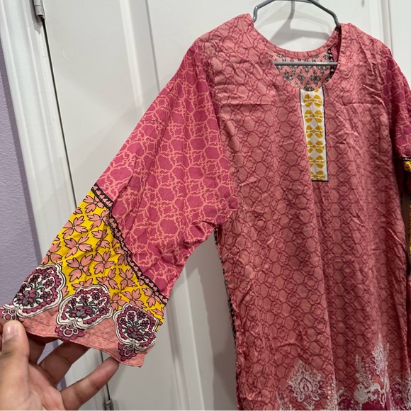 Pink patterned kurta - Picture 5 of 5